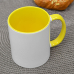 Кружка 330мл желтая сублимация, 8643