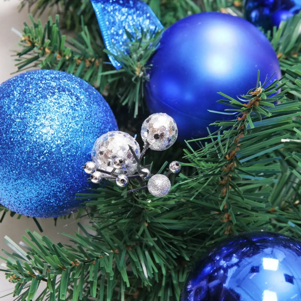 Гирлянда хвойная «Сказочное чудо» 1,8 м d=30 см, ПВХ, синий (SST1950R-180)