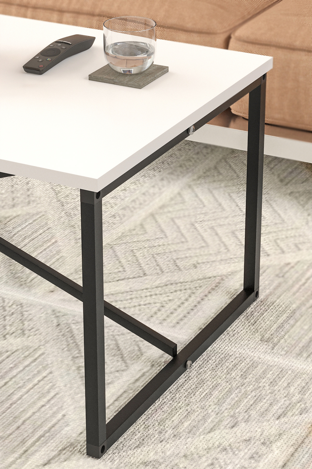 Журнальный столик HERMES 100х55 - белый