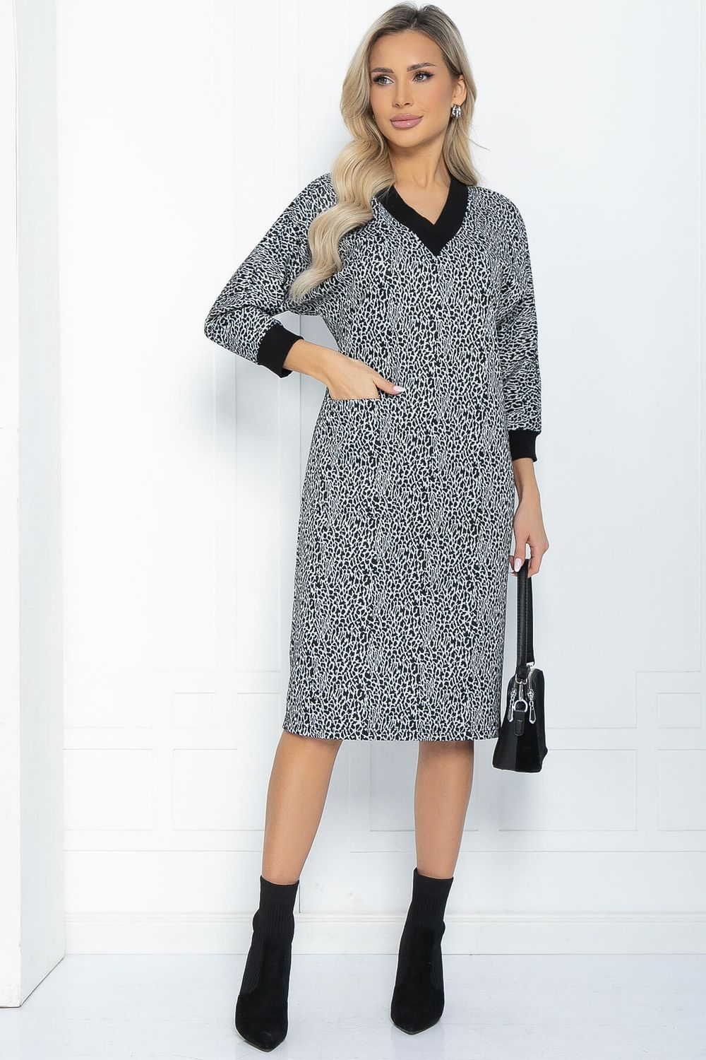 Платье Любите женщину (черно-белое) НЬЮ П12088 LT Collection