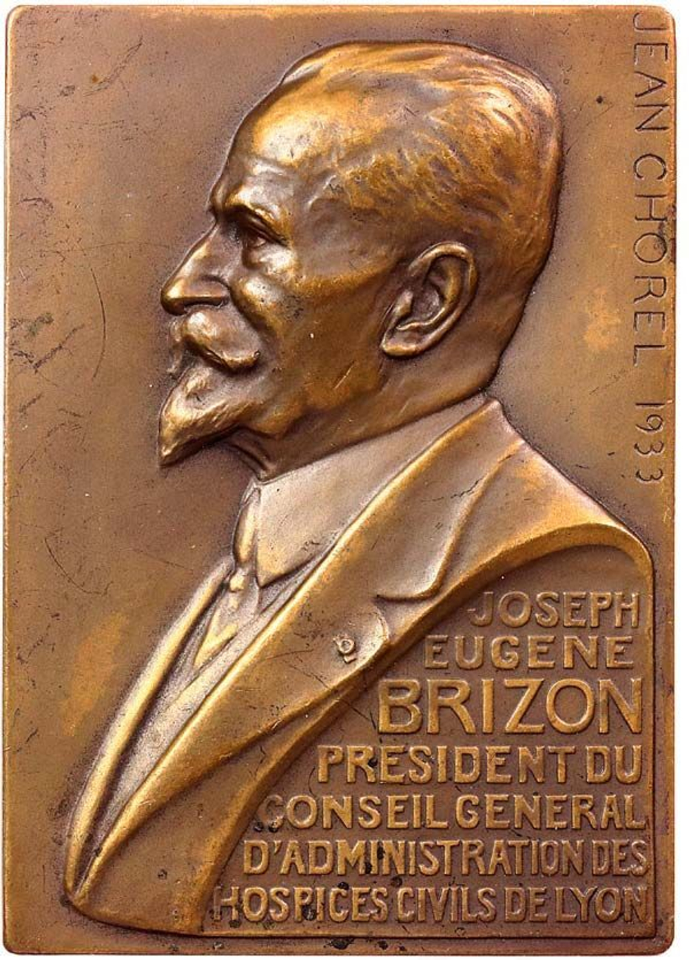 France, Joseph-Eugène Brizon Commemorative Plaquette, 1933