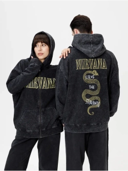 Зип Худи PARABOLA Nirvana оверсайз для мужчин и женщин