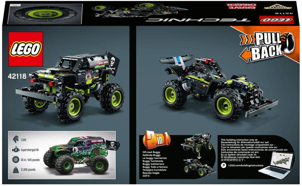 Конструктор LEGO Technic 42118 Monster Jam Grave Digger