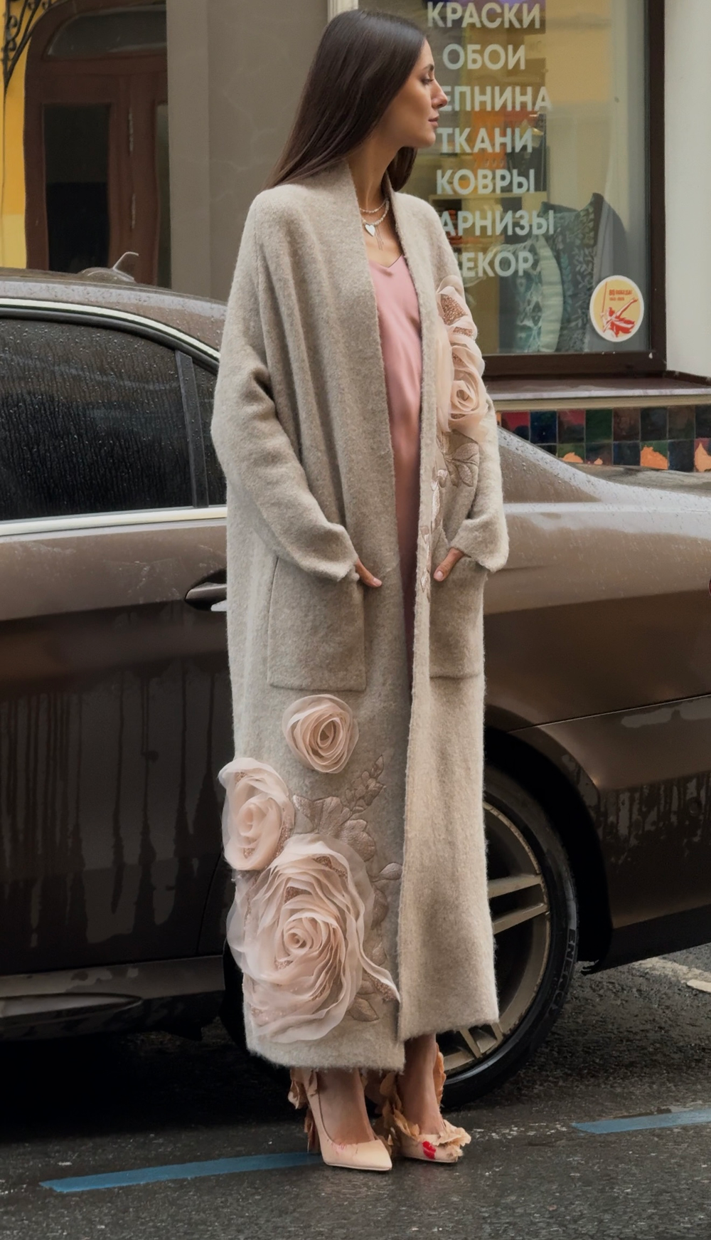 Пальто " Пыльная роза"