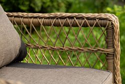 "Гранд Латте" лаунж-зона из искусственного ротанга, цвет соломенный