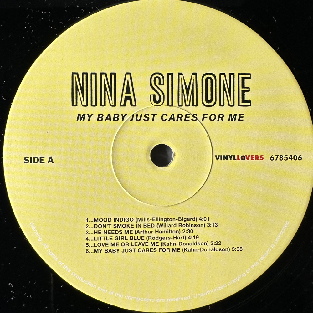 Nina Simone ‎– My Baby Just Cares For Me (Европа 2012г.)