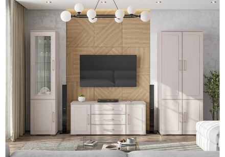 Готовая гостиная Woodville Мотру кашемир, шампань комплектация 3