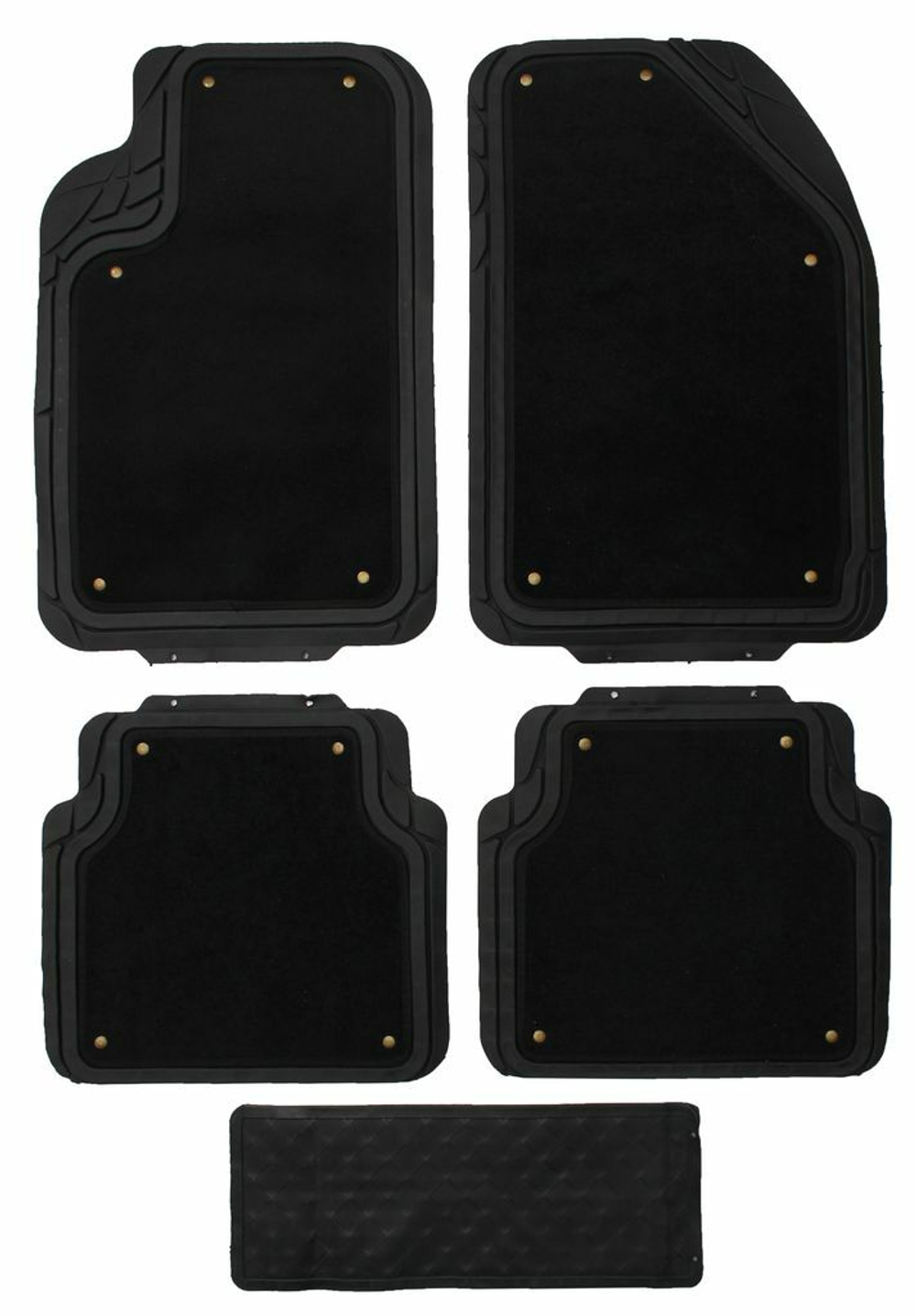 Ковры с отстёгивающим ворсом SJ-044 5пр Dark Grey (75*48,45*47) KING