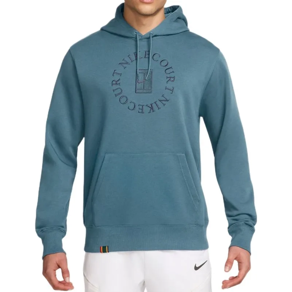 Куртка теннисная Nike Court Heritage French Terry Tennis Pullover - smoky blue/new slate