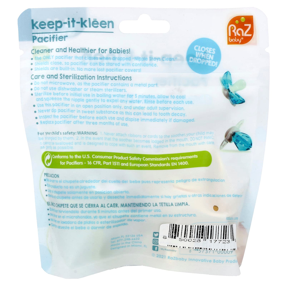 RaZbaby, Keep-It-Kleen, для детей 0-36 мес., ленивец и панда, 2 шт.