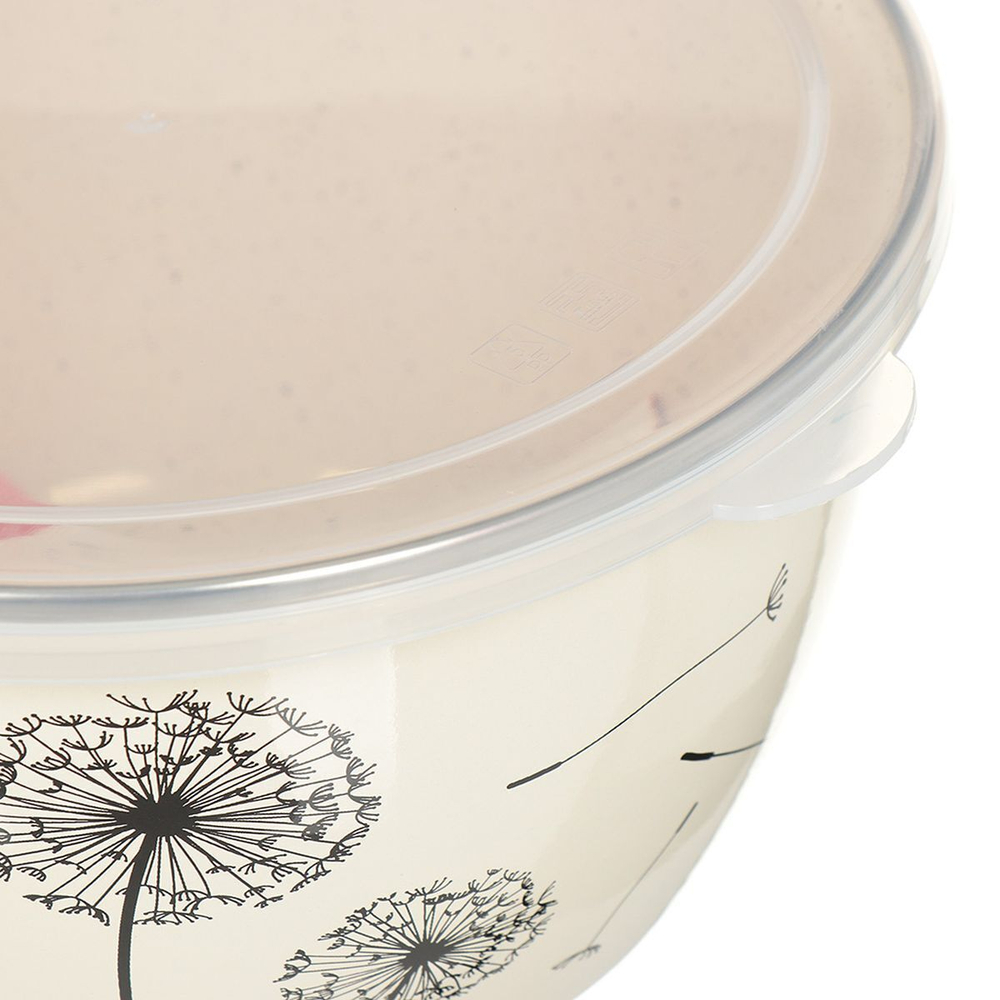 Миска эмал сталь, кругл, 14 см, 1.1 л, с крыш, Одуванчик, Metrot, 340966