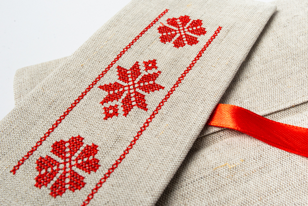 Конверт для столовых приборов из натурального льна