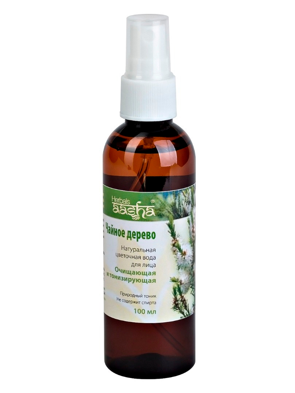 АКЦИЯ Цветочная вода Aasha Herbals Чайное дерево, спрей, 100 мл