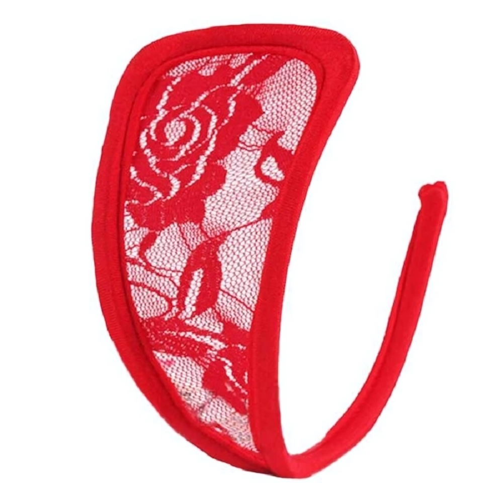 С-стринги кружевные красные OS