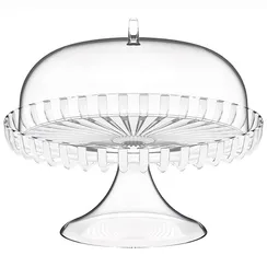 Подставка для торта на ножке с крышкой dolcevita, D31 см, перламутровая