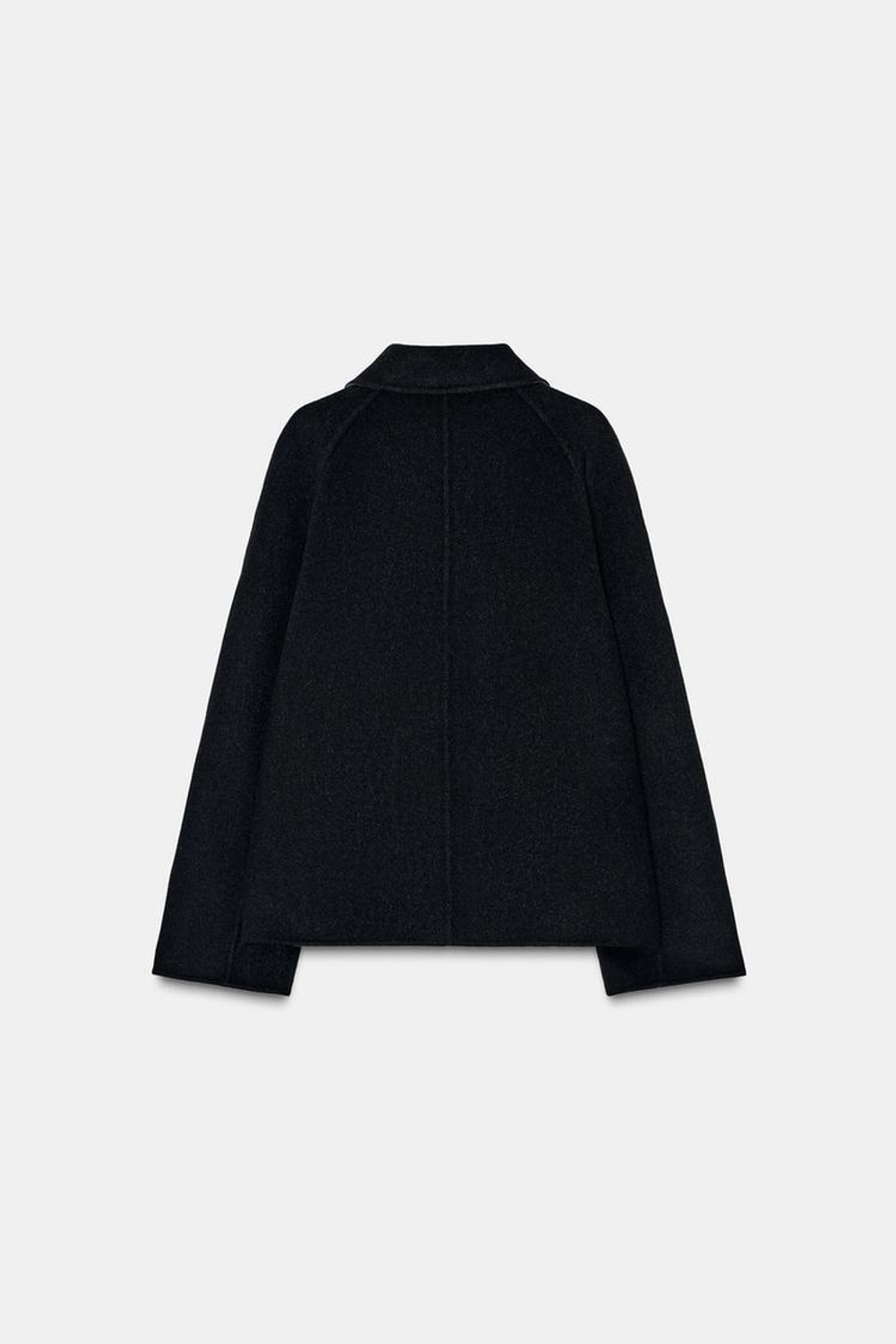 ZARA КУРТКА ИЗ СМЕСОВОЙ ШЕРСТИ — ZW COLLECTION, ЧЕРНЫЙ