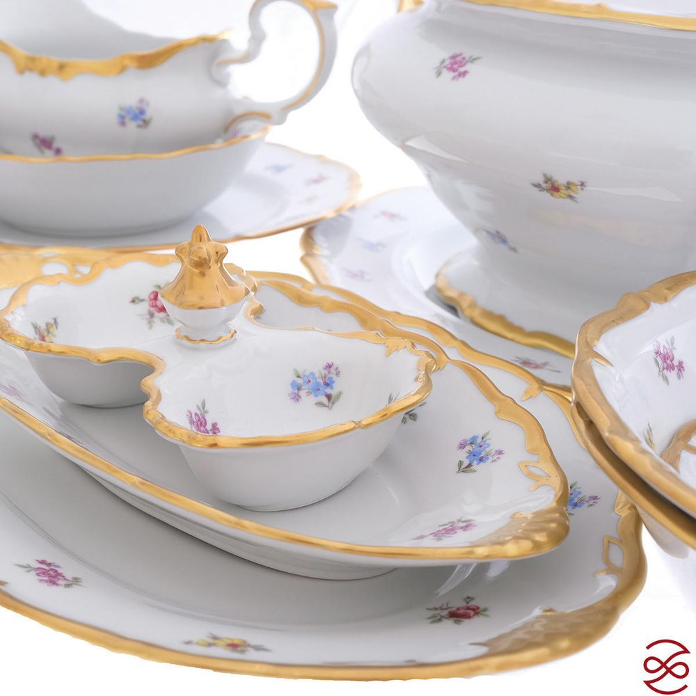 Столовый сервиз Queen's Crown Мелкие цветы на 6 персон 26 предметов (без супника)