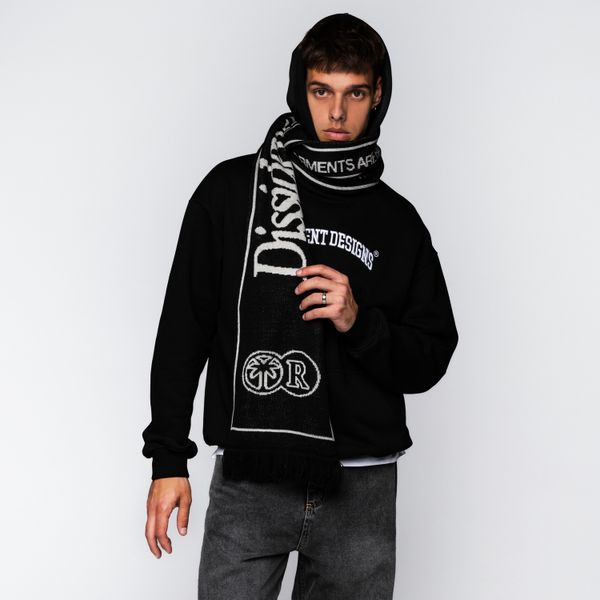 Шарф QG Reversible черный - фото 2