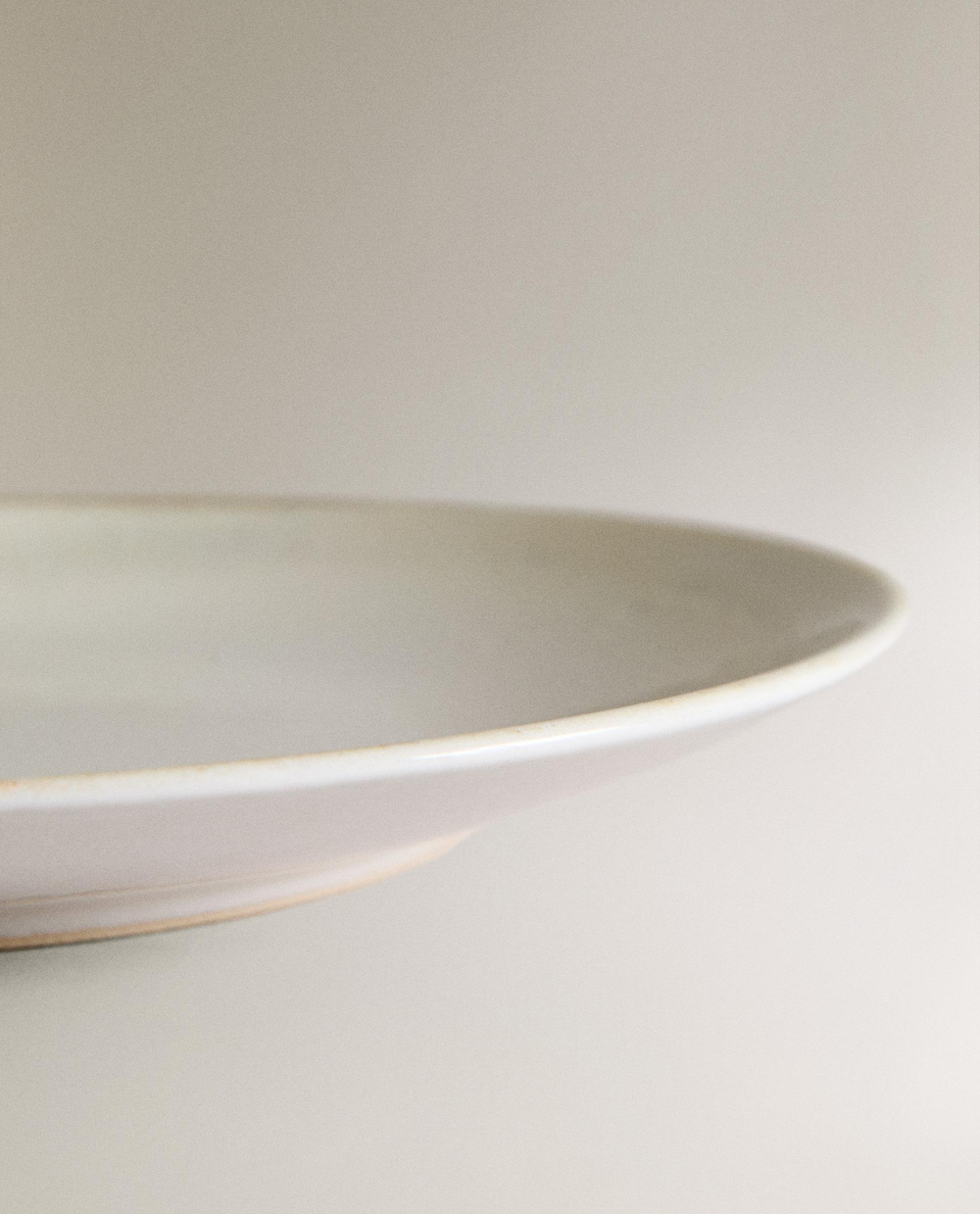 Zara Home тарелка десертная из каменной керамики, цвет бежевый, 21 см