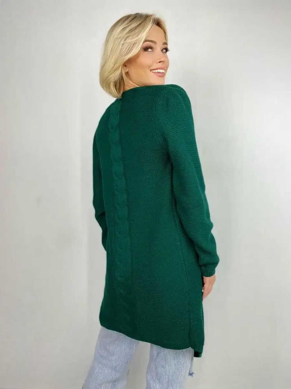 Кардиган длинный оверсайз вязаный
