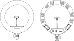 E-IMAGE EL-18 PB 18" LED ring light with battery slot Светодиодный осветитель кольцевой