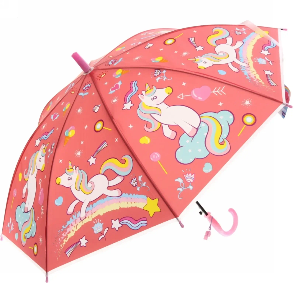 Зонт детский полуавтомат «Ultramarine - Единорожек на луне», 8 спиц, d-85см, длина в слож. виде 68см ●