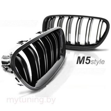 Решетка (ноздри) радиатора M5 LOOK GLOSSY BLACK для BMW 5 F10 F11