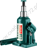 KRAFTOOL DOUBLE RAM, 6 т, 170 - 420 мм, с увеличенным подъемом, двухштоковый бутылочный домкрат (43463-6)