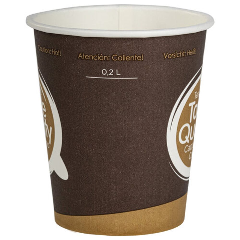 Стакан одноразовый бумажный 250/280 мл, D 80 мм, КОМПЛЕКТ 50 шт., однослойный, холодное/горячее, Taste Quality, ФОРМАЦИЯ, HB80-280-0004