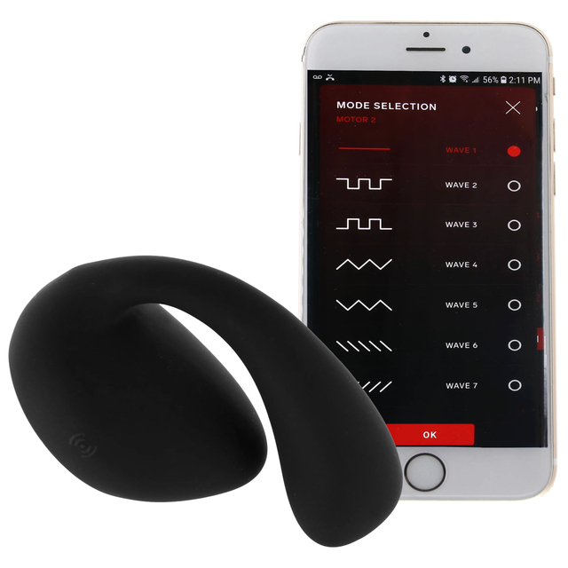 Lelo - Ida Wave Black - Вибромассажер с управлением через приложение, 9.3 см (чёрный)