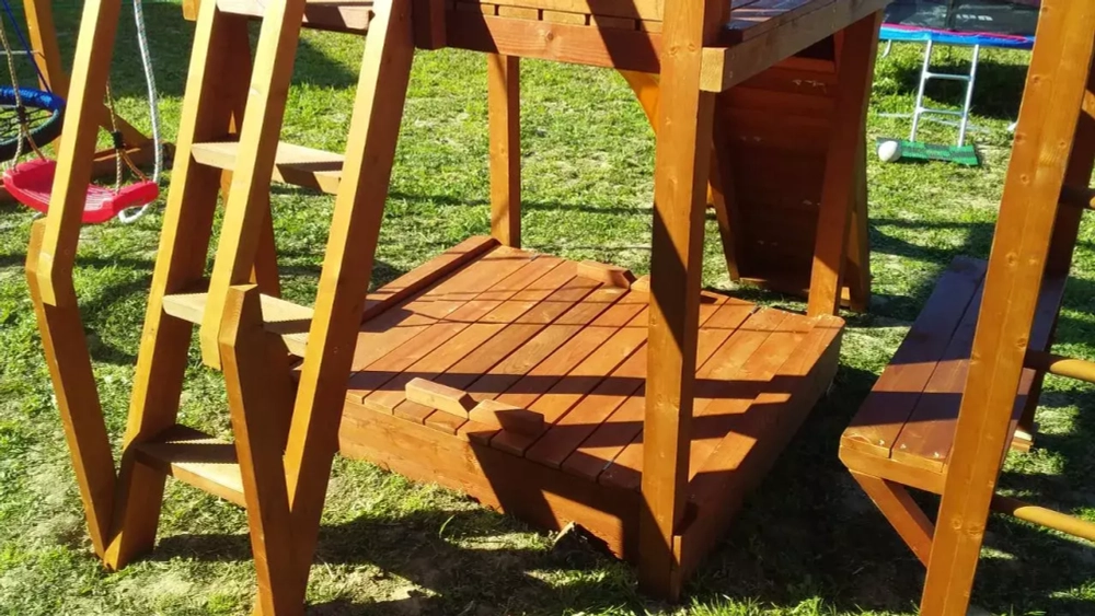 Детский игровой комплекс Савушка "Мастер" - 4 (с окраской) горка 3м