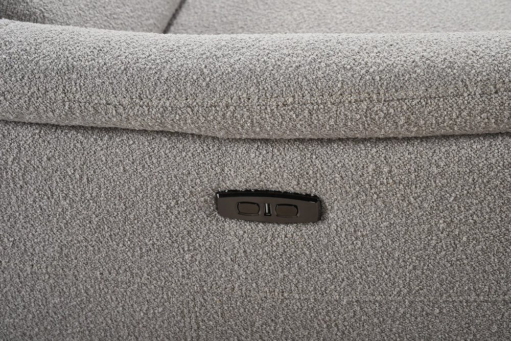 Диван-реклайнер Cheretto (3-х местный) серый