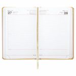 Ежедневник датированный 2022 А5 138x213 мм BRAUBERG "Holiday", "зеркальный кожзам", золотистый, 112747