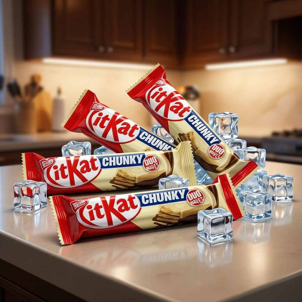 Шоколадный батончик Kit Kat Chunky Duo молочный и белый шоколад 38 гр 1 шт
