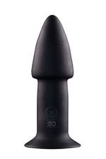 Черный анальный вибратор 5INCH RECHARGEABLE BUTTPLUG - 12,7 см. (Цвет: черный)