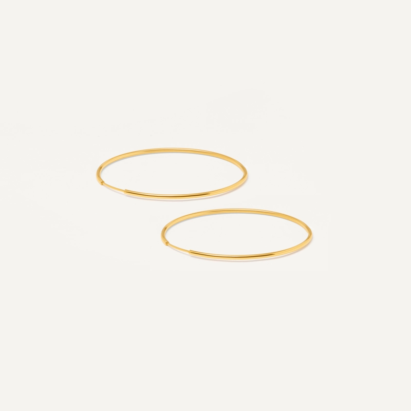 Серьги-конго Широкое Золото – 5 см