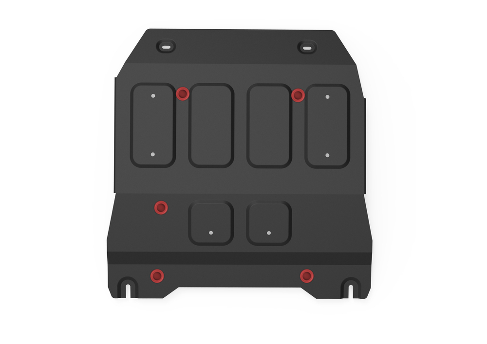 Защита двигателя и КПП АвтоБроня для Changan CS75 Plus II поколение рестайлинг АКПП FWD 2024-н.в., рынок РФ, сталь 1.5 мм, с крепежом, штампованная, 111.08928.1