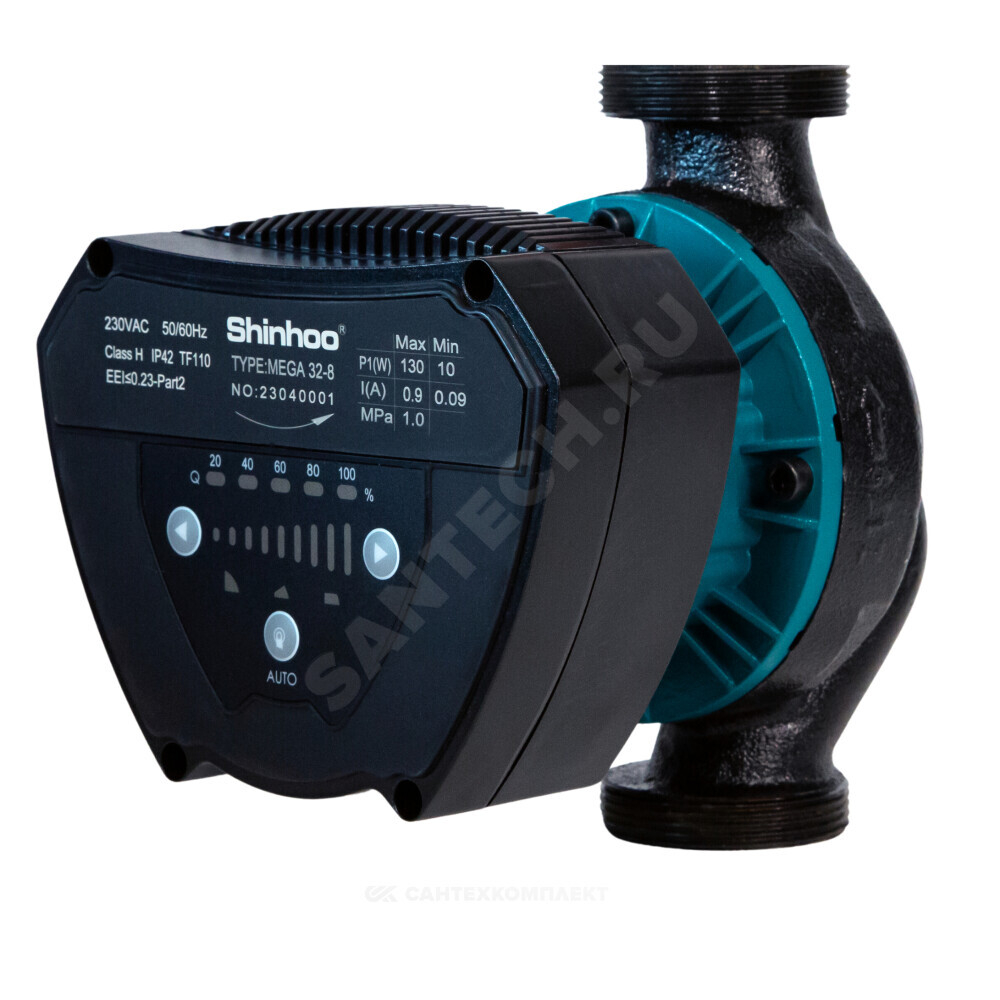 Насос циркуляционный с мокрым ротором MEGA 25-8 PN10 1х230В/50 Гц Shinhoo 71121001