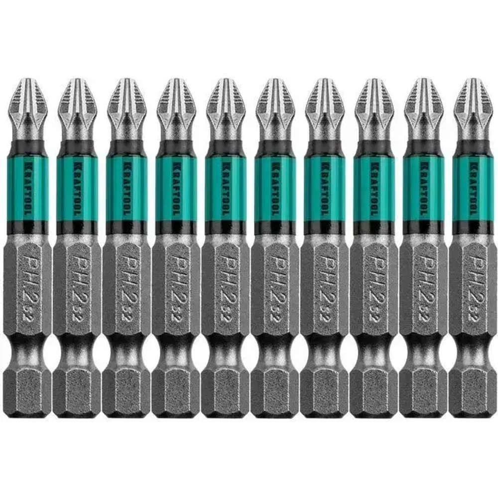Биты KRAFTOOL PH2 50 мм, 10 шт. 26122-2-50-10