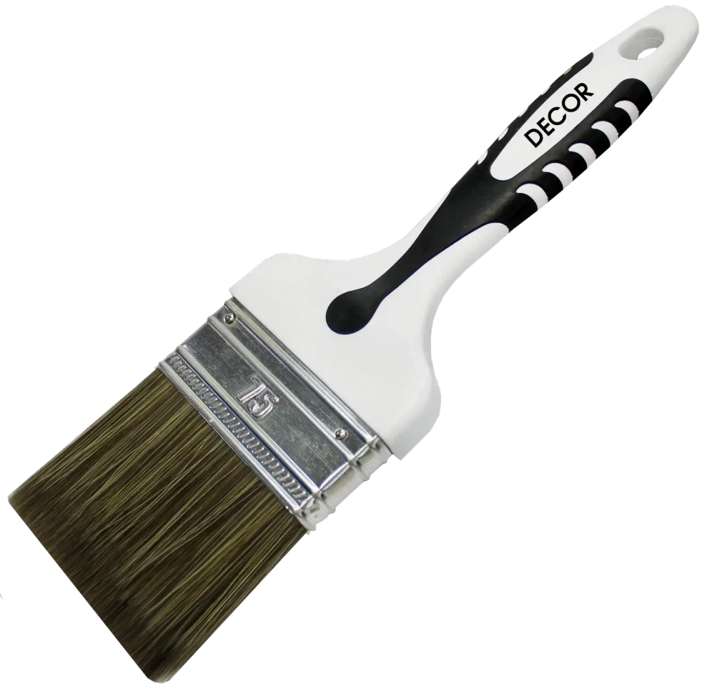 Кисть для финиш. раб.35х15мм,темн. ворс "B.W. PREMIUM" 2-х комп.ручка DECOR 830-035
