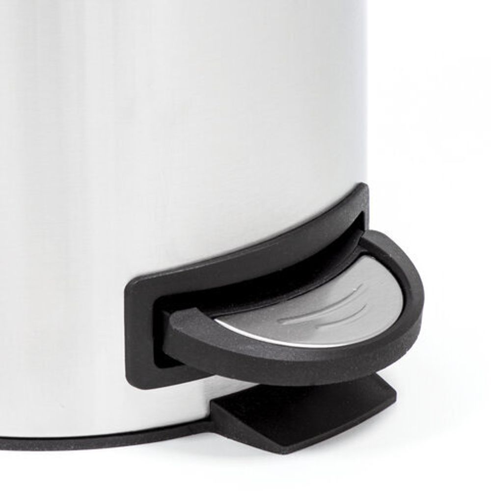 Ведро мусорное с педалью 5 литров "Modern", МАТОВОЕ, нержавеющая сталь, со съемным внутренним ведром, LAIMA, 606301