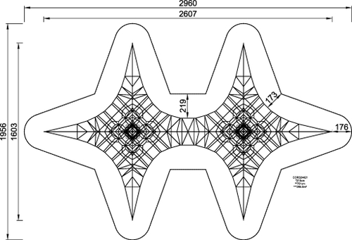 Большая двухмачтовая космическая сеть