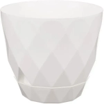 Горшок для цветов Laurel D145 мм, 1.3 л с поддоном (белый)
