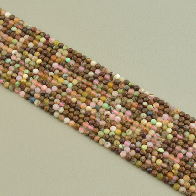 Нитка Самоцветы 39 см. 3,3 мм. (Без замка) - Разноцветная