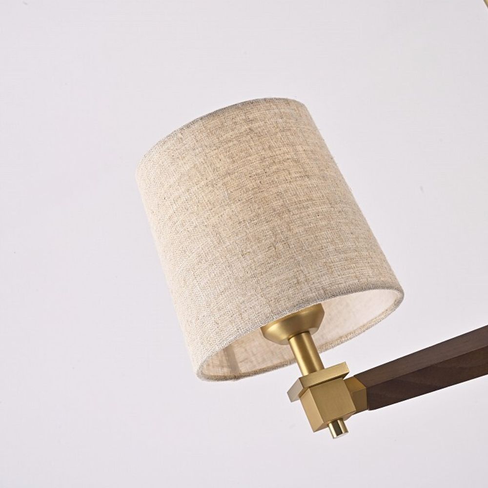 Люстра на штанге Imperiumloft Jorgenson Beige/Dark wood STAVRA01