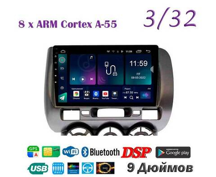 Topway TS18 3+32GB 8 ядер для Honda Fit, Jazz 2001-2007 (тип2)
