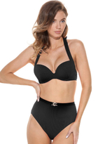 Однотонный купальник Daiquiri: формованный лиф и высокие плавки (Размер: B/M) (Цвет: черный)