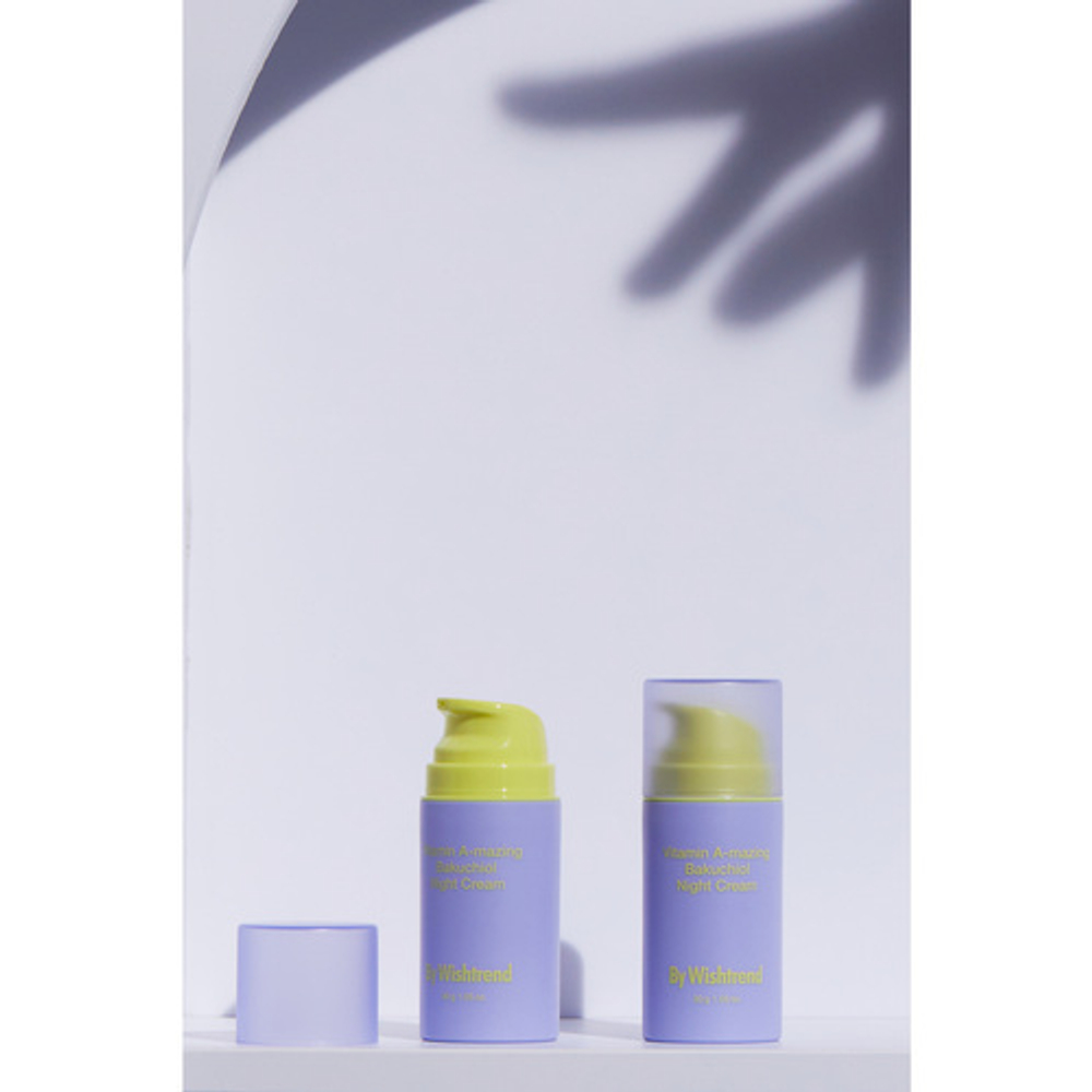 Крем для лица ночной ретинол и бакучиол - By Wishtrend Vitamin A-mazing bakuchiol night cream, 30г
