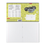 Тетрадь 12л., клетка, Erich Krause скрепка, блок офсет, мелованный картон "Жидкие коты", ассорти