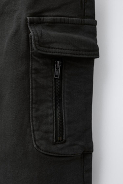 ZARA СУПЕРЭЛАСТИЧНЫЕ БРЮКИ-ДЖОГГЕРЫ, УГОЛЬНЫЙ